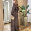 Vestido Feminino Blossom Longo sem Bojo Estampa Floral Preto - Fernanda Ramos Store