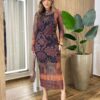 Vestido Midi Bruna de Tule sem Bojo Manga Longa Estampado Preto - Fernanda Ramos Store