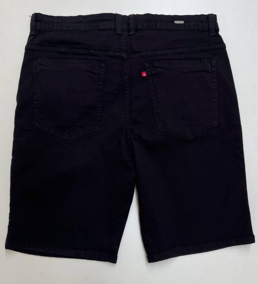 Bermuda Masculina Básica Chino Cetim Lycra Preta 094107 - Fernanda Ramos Store