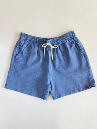 Bermuda Masculina Casual Curta com Bolsos Azul Céu - Fernanda Ramos Store