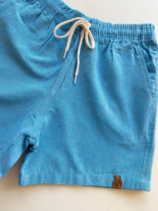 Bermuda Masculina Casual Curta com Bolsos Azul Claro - Fernanda Ramos Store