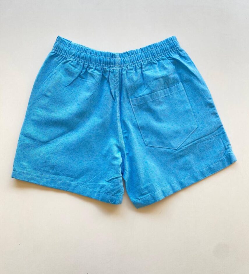 Bermuda Masculina Casual Curta com Bolsos Azul Claro - Fernanda Ramos Store