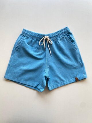 Bermuda Masculina Casual Curta com Bolsos Azul Claro - Fernanda Ramos Store