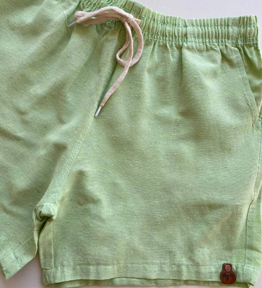 Bermuda Masculina Casual Curta com Bolsos Verde Claro - Fernanda Ramos Store