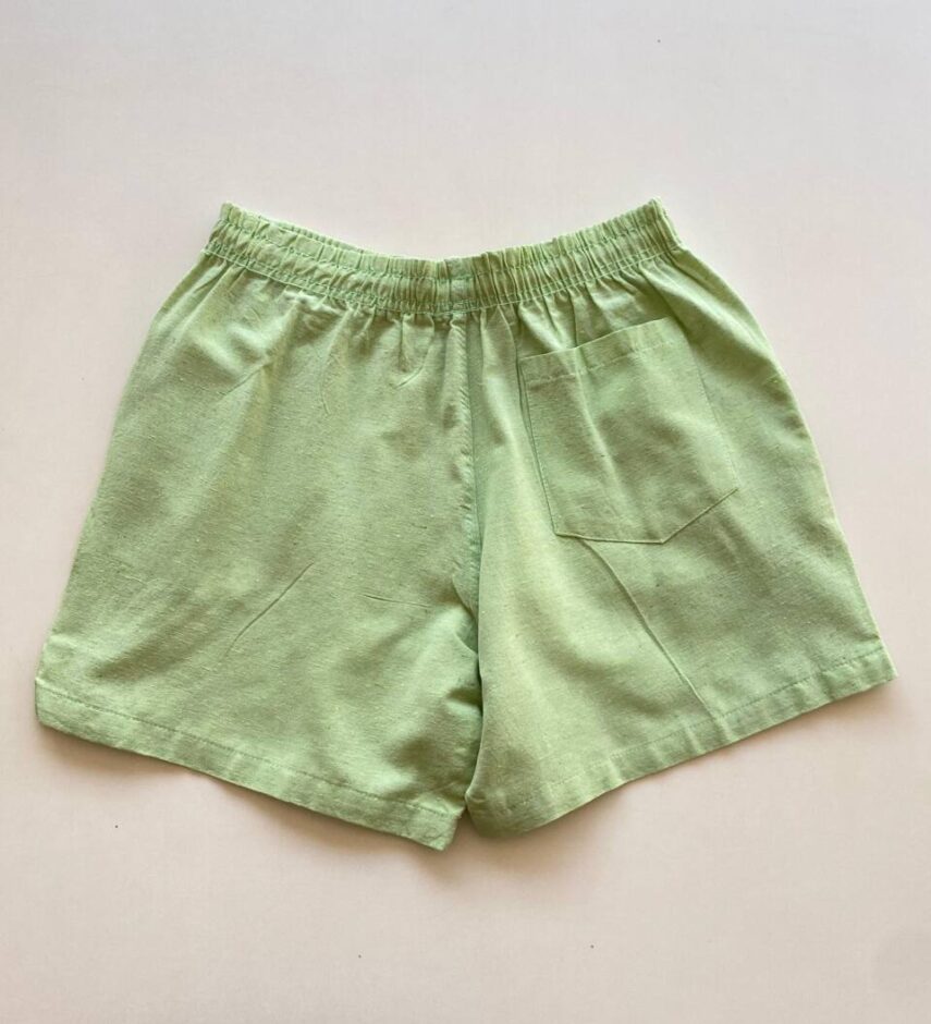 Bermuda Masculina Casual Curta com Bolsos Verde Claro - Fernanda Ramos Store