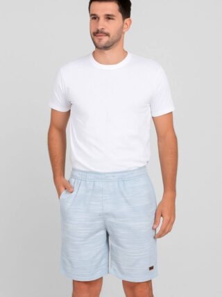Bermuda Masculina Color Casual Ogochi com Bolso Azul Claro - Fernanda Ramos Store