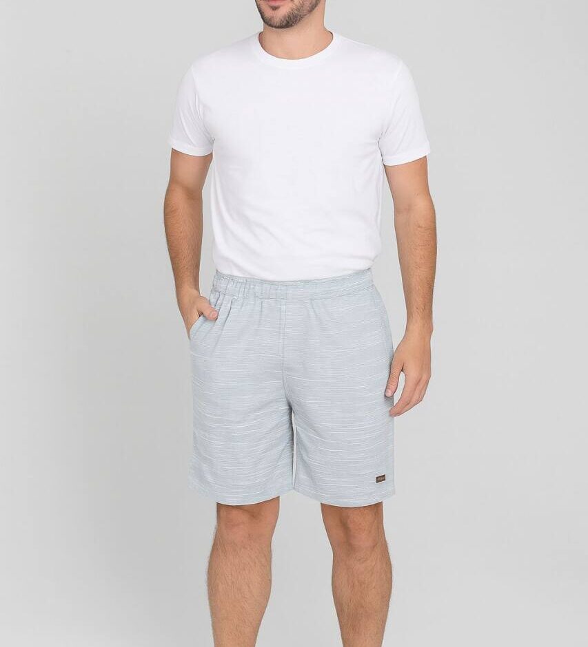 Bermuda Masculina Color Casual Ogochi com Bolso Cinza 0025 - Fernanda Ramos Store