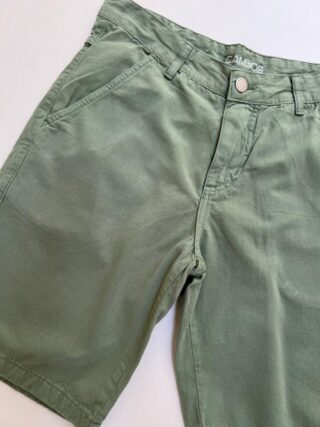 Bermuda Masculina com Bolsos Sarja Verde - Fernanda Ramos Store