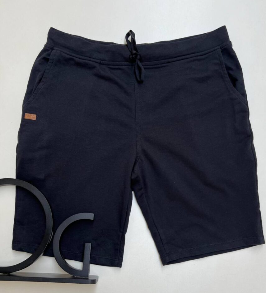 Bermuda Masculina Moletom Casual Preta 0088 - Fernanda Ramos Store