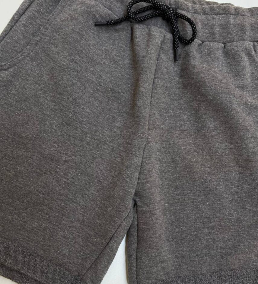 Bermuda Masculina Moletom com Cordão Cinza - Fernanda Ramos Store