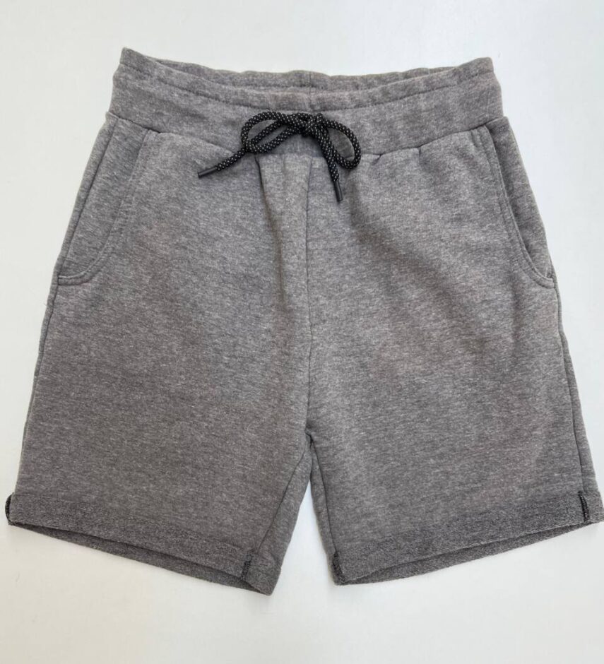 Bermuda Masculina Moletom com Cordão Cinza - Fernanda Ramos Store