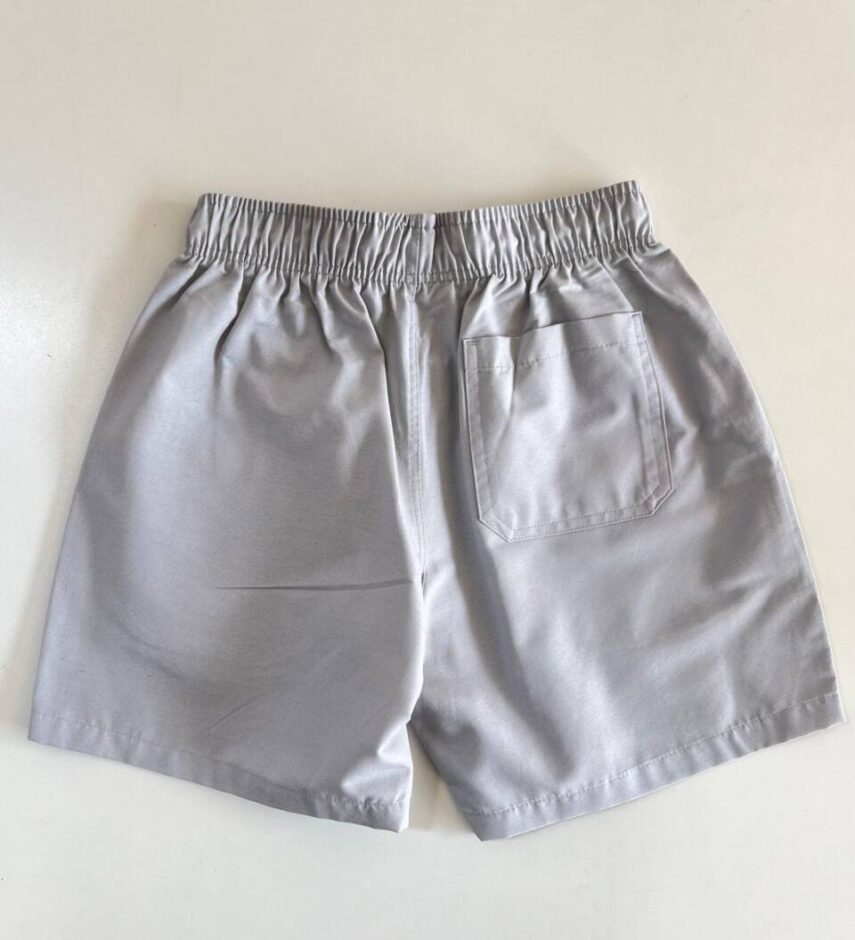Bermuda Masculina Ogochi Casual Curta Linho com Bolsos Cinza 0025 - Fernanda Ramos Store