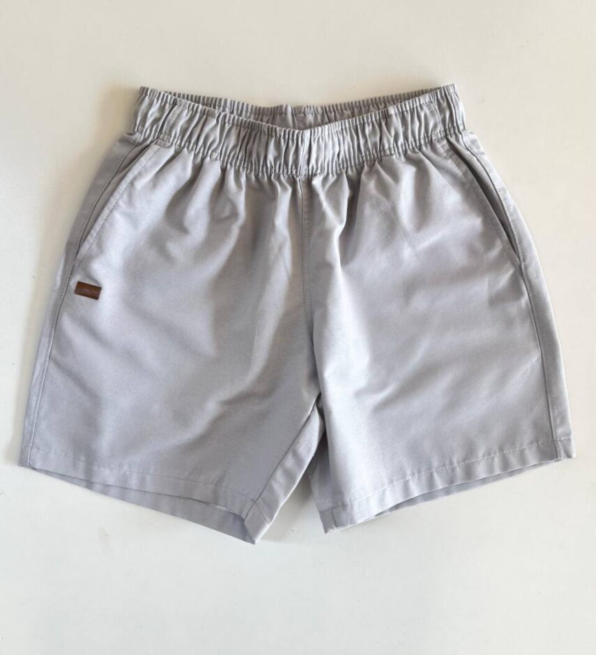 Bermuda Masculina Ogochi Casual Curta Linho com Bolsos Cinza 0025 - Fernanda Ramos Store