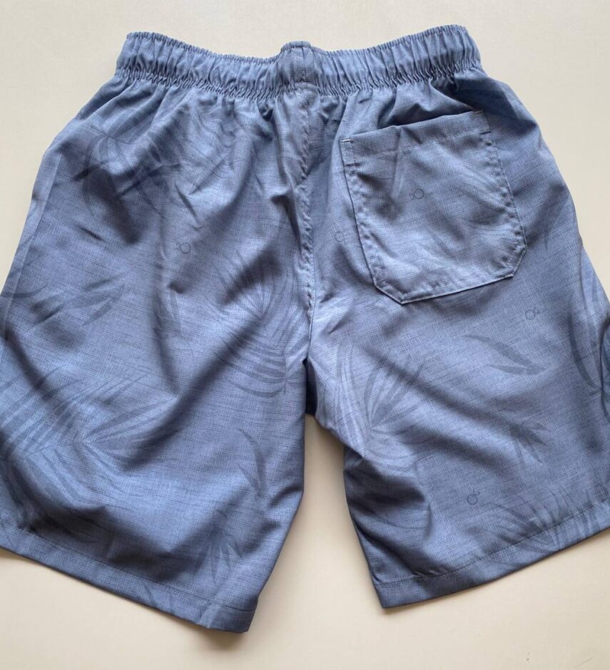 Bermuda Masculina Tactel Boxer Casual Longa Azul Acinzentado 9760 - Fernanda Ramos Store