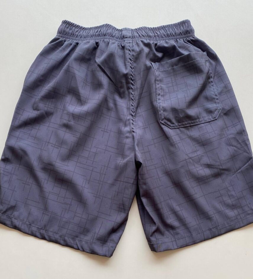 Bermuda Masculina Tactel Boxer Casual Longa Cinza Riscado 9619 - Fernanda Ramos Store