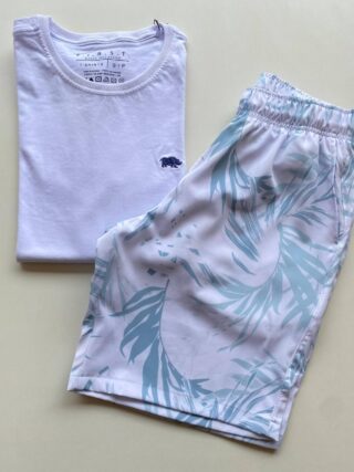 Bermuda Masculina Tactel Boxer Casual Longa com Detalhes Verde 9759 - Fernanda Ramos Store