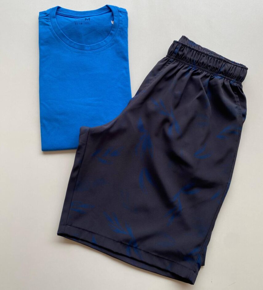 Bermuda Masculina Tactel Boxer Casual Longa Preta 9607 - Fernanda Ramos Store