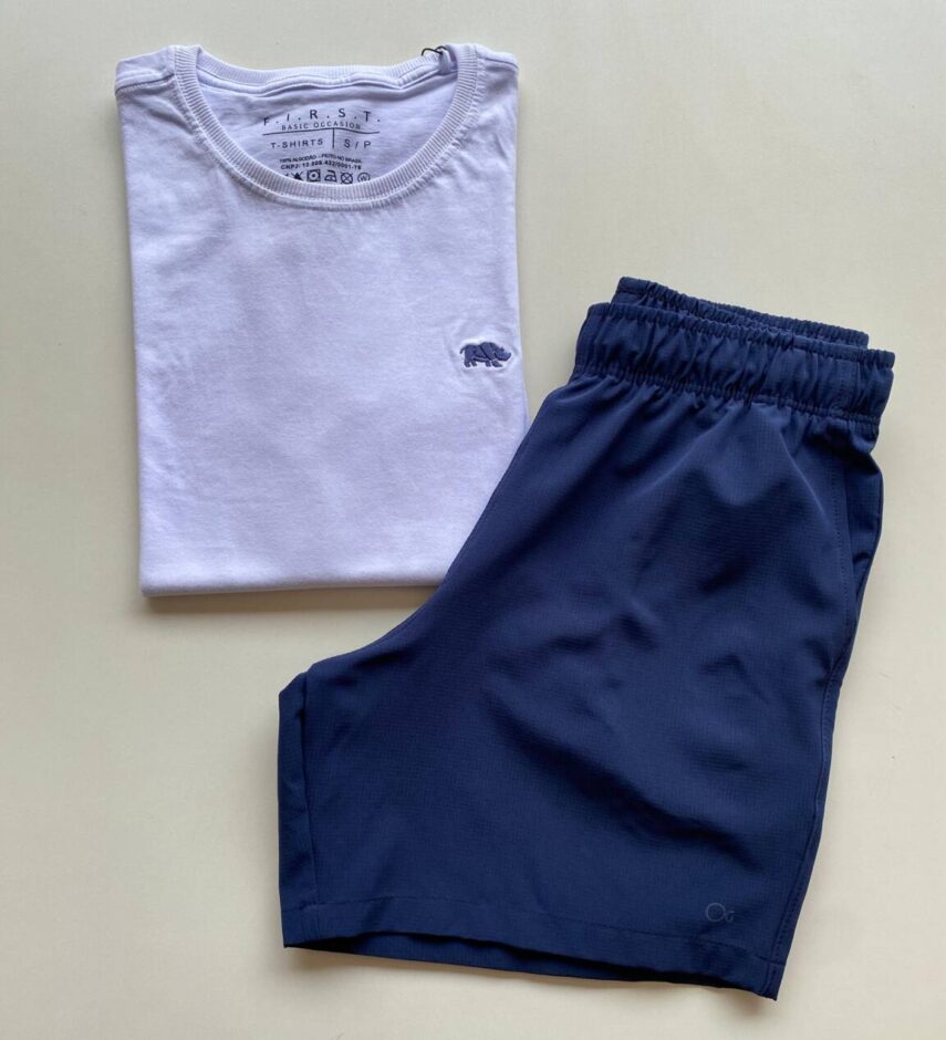 Bermuda Masculina Tactel Boxer Essencial Azul Marinho - Fernanda Ramos Store