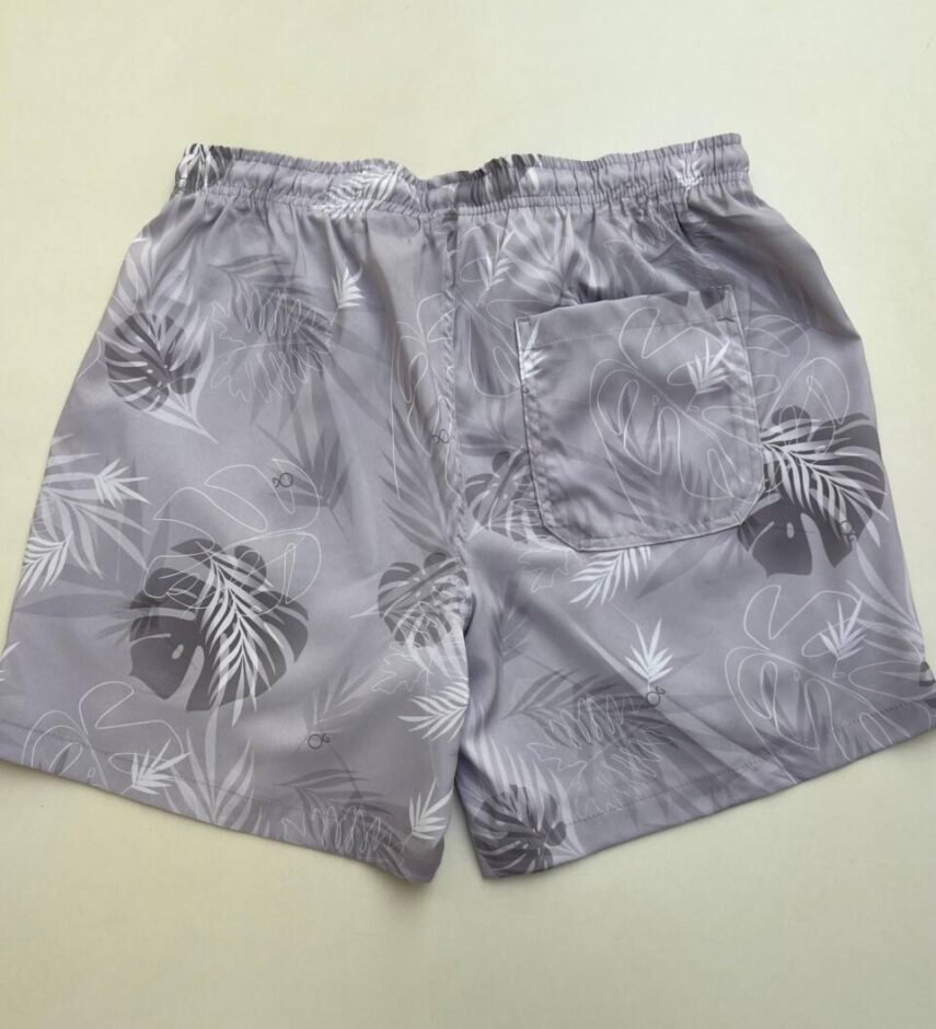 Bermuda Masculina Tactel Boxer Essencial Curta Estampa Cinza 9179 - Fernanda Ramos Store