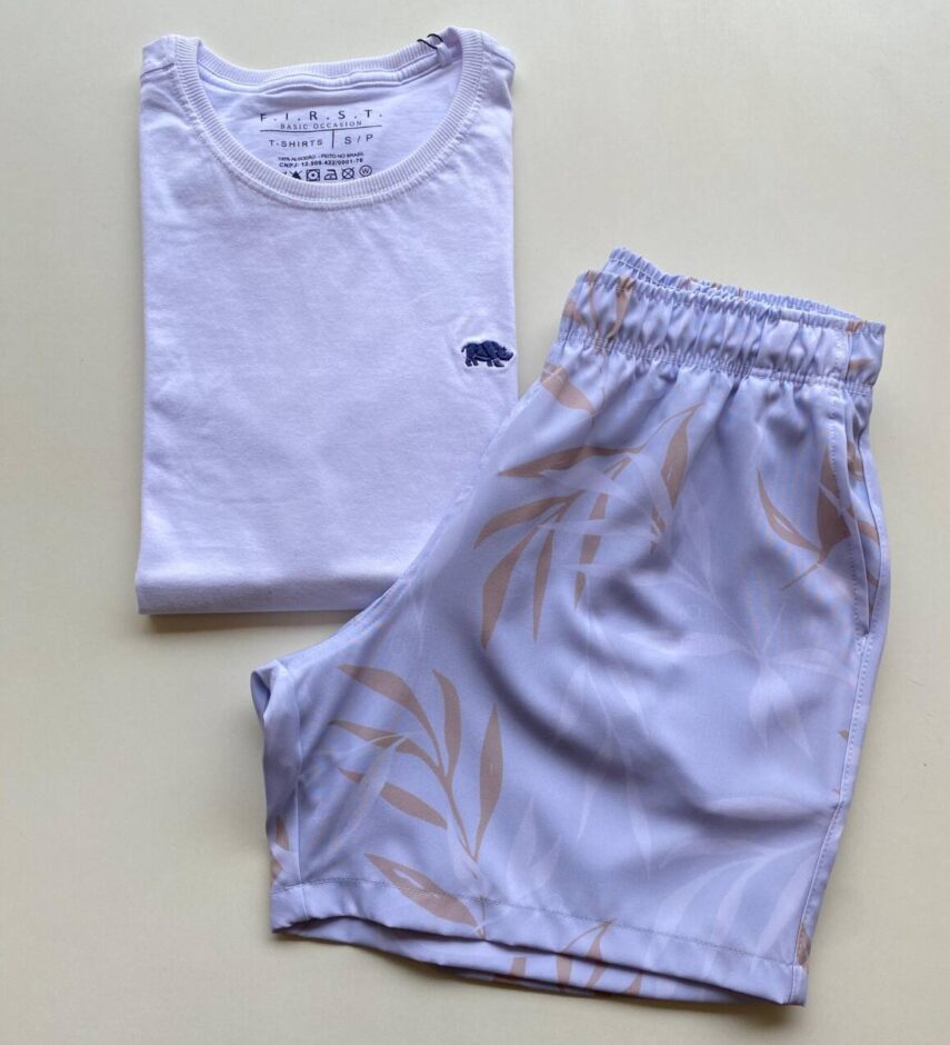 Bermuda Masculina Tactel Boxer Essencial Curta Lilás 9606 - Fernanda Ramos Store