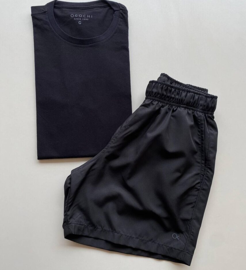 Bermuda Masculina Tactel Boxer Essencial Curta Preta 0005 - Fernanda Ramos Store
