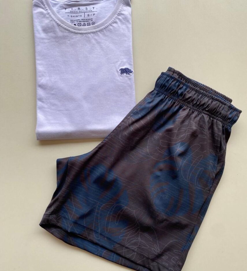 Bermuda Masculina Tactel Boxer Essencial Curta Preta 9625 - Fernanda Ramos Store