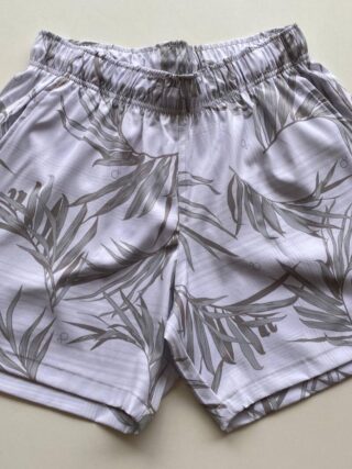 Bermuda Masculina Tactel Boxer Essencial Folhagem Off White 9622 - Fernanda Ramos Store