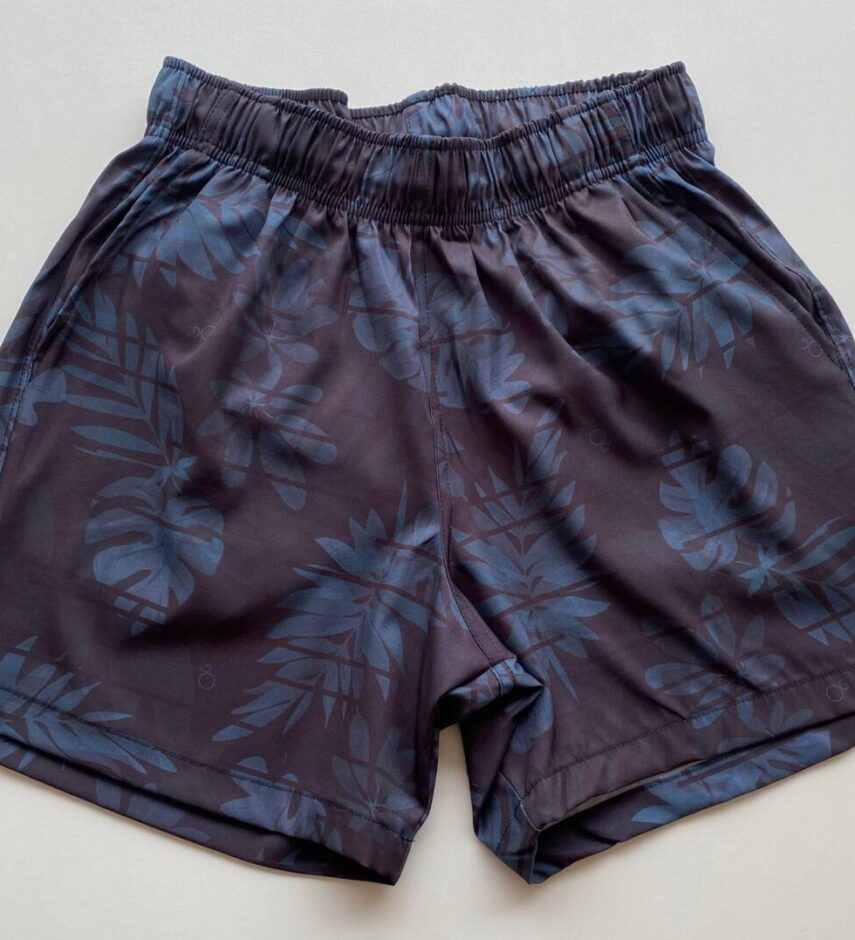 Bermuda Masculina Tactel Boxer Essencial Folhagem Preto 9618 - Fernanda Ramos Store