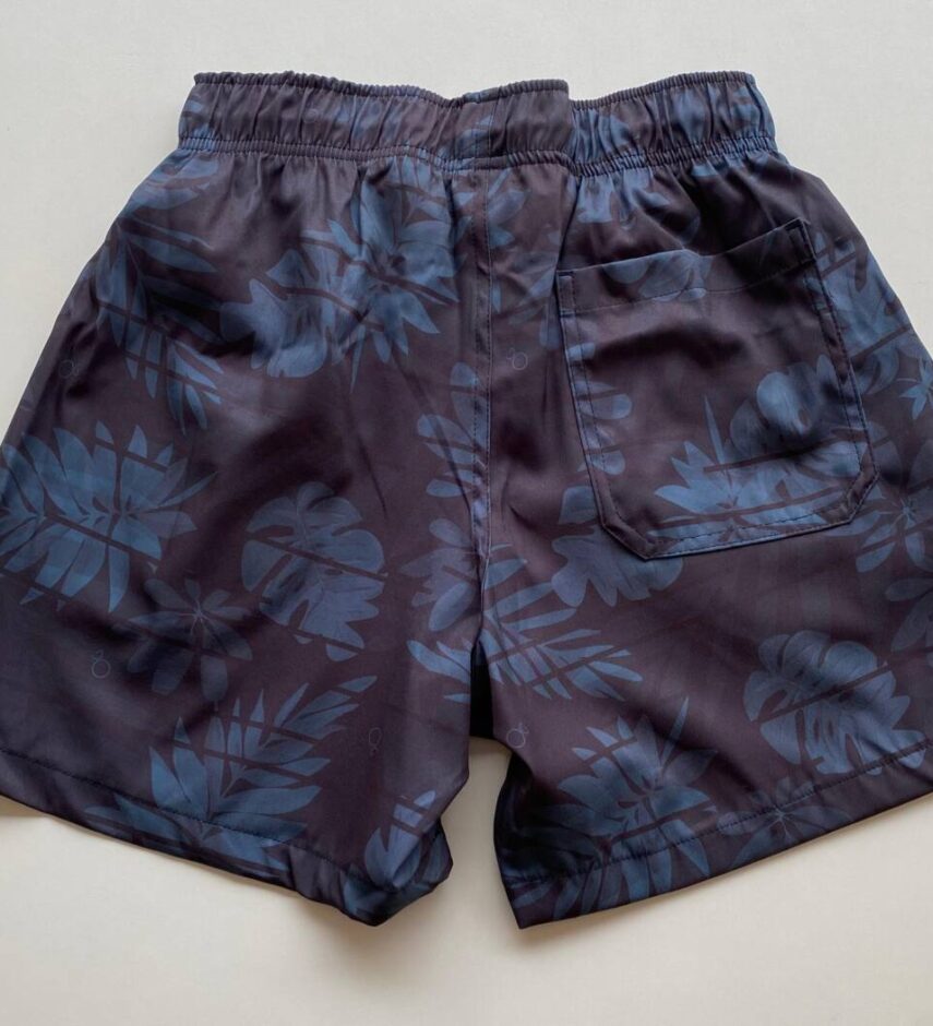 Bermuda Masculina Tactel Boxer Essencial Folhagem Preto 9618 - Fernanda Ramos Store