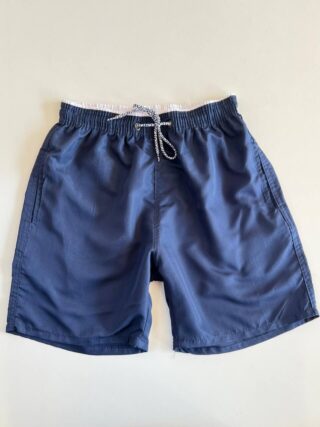 Bermuda Masculina Tactel com Elástico e Bolsos Azul Marinho - Fernanda Ramos Store