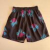 Bermuda Masculina Tactel com Elástico e Bolsos Preto Floral - Fernanda Ramos Store