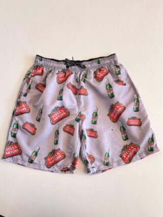 Bermuda Masculina Tactel com Elástico Estampa Cerveja Cinza - Fernanda Ramos Store