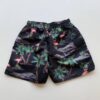 Bermuda Masculina Tactel com Elástico Estampa Flamingo Preta - Fernanda Ramos Store