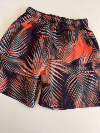 Bermuda Masculina Tactel com Elástico Estampa Floral Preta - Fernanda Ramos Store