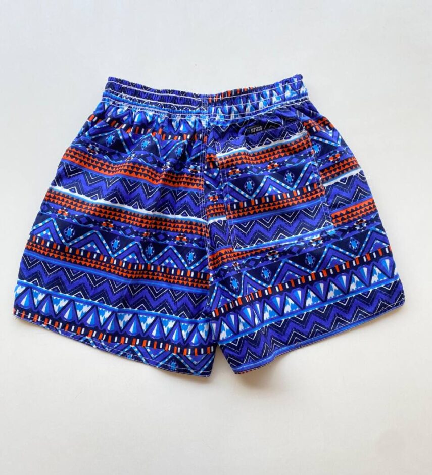 Bermuda Masculina Tactel com Elástico Estampado Azul - Fernanda Ramos Store