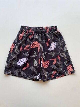 Bermuda Masculina Tactel com Elástico Tropical Preta - Fernanda Ramos Store