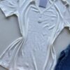 Blusa Feminina Elouise Manga Curta com Detalhes Branca - Fernanda Ramos Store