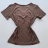 Blusa Feminina Elouise Manga Curta com Detalhes Cappucino - Fernanda Ramos Store