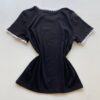 Blusa Feminina Manga Curta Canelada Zaya New York Preta - Fernanda Ramos Store