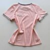 Blusa Feminina Manga Curta Canelada Zaya New York Rosa Bebê - Fernanda Ramos Store