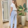 Blusa Feminina Manga Curta Endy Flor Lateral Off White - Fernanda Ramos Store