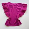 Blusa Feminina Manga Muscle com Detalhes em Guipir Fúcsia AT5205 - Fernanda Ramos Store