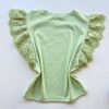 Blusa Feminina Manga Muscle com Detalhes em Guipir Verde AT5205 - Fernanda Ramos Store