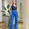 Body Feminino Ellen com Bojo Nula Manga e Argola Preto - Fernanda Ramos Store