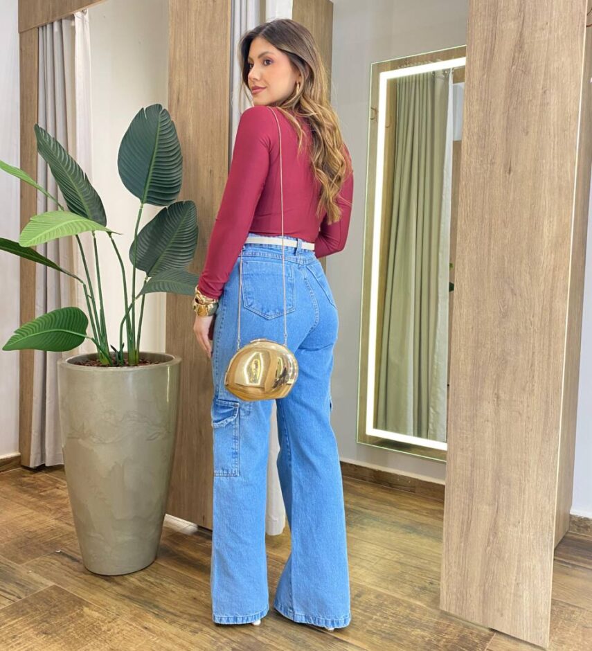 Body Feminino Kylie sem Bojo Manga Longa e Gola Alta Vinho - Fernanda Ramos Store