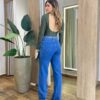 Body Feminino Mendy com Bojo Manga Longa Costas Nua Verde - Fernanda Ramos Store
