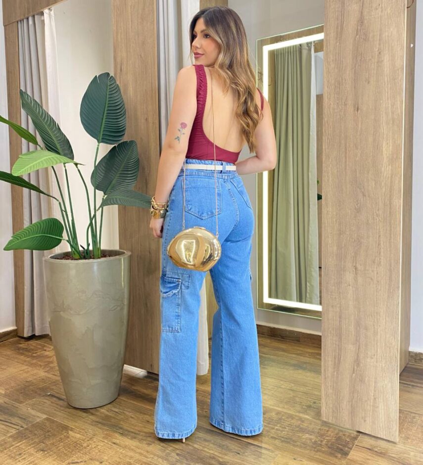 Body Regata Feminino Mariely com Bojo Costa Nua Vinho - Fernanda Ramos Store