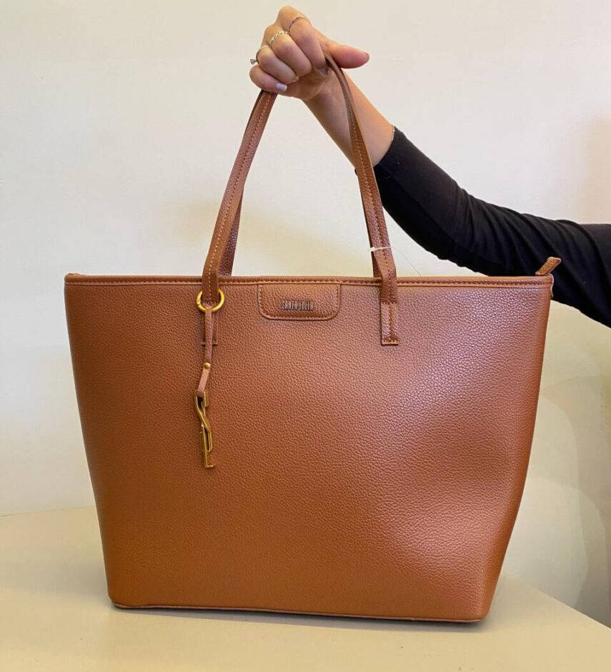 Bolsa Feminina Shopper Floater Couro Chocolate - Fernanda Ramos Store