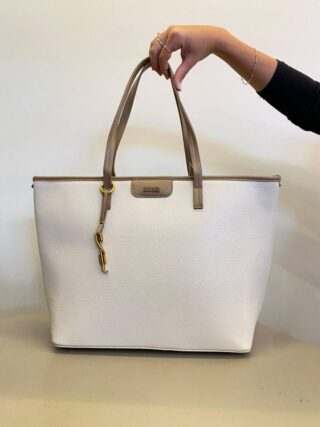 Bolsa Feminina Shopper Floater Couro Off White - Fernanda Ramos Store