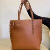 Bolsa Feminina Social Shopper Floater Couro com Detalhes Chocolate - Fernanda Ramos Store
